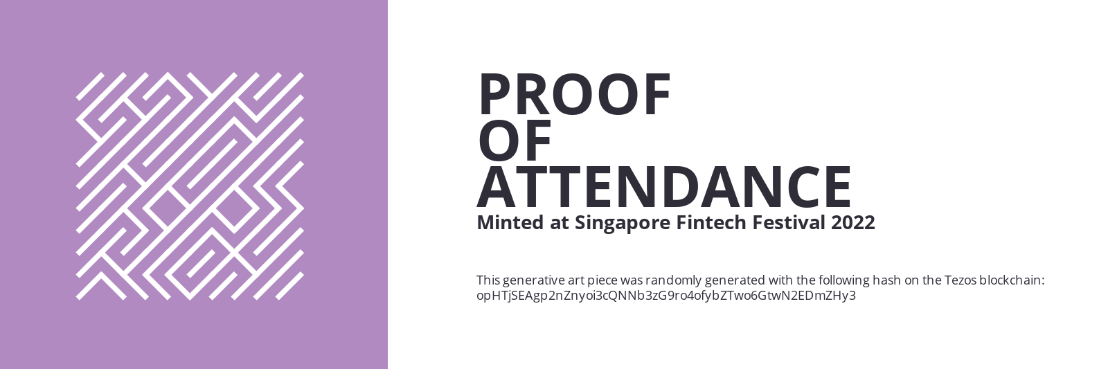 SFF2022 Proof of Attendance Token #1027 static token preview