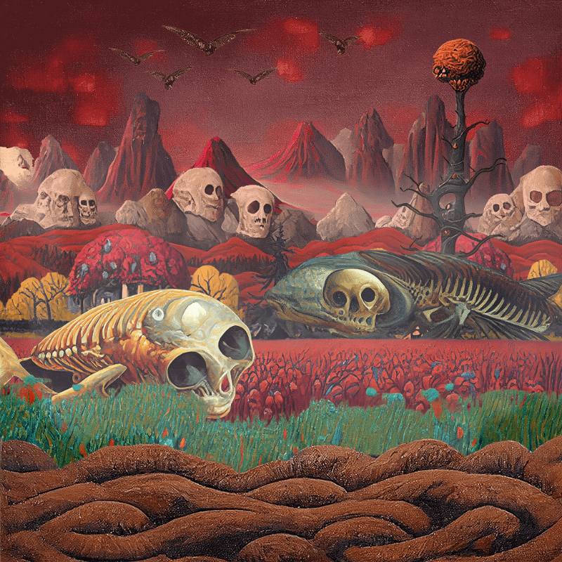 Skull Birds and Fishes #11 static token preview