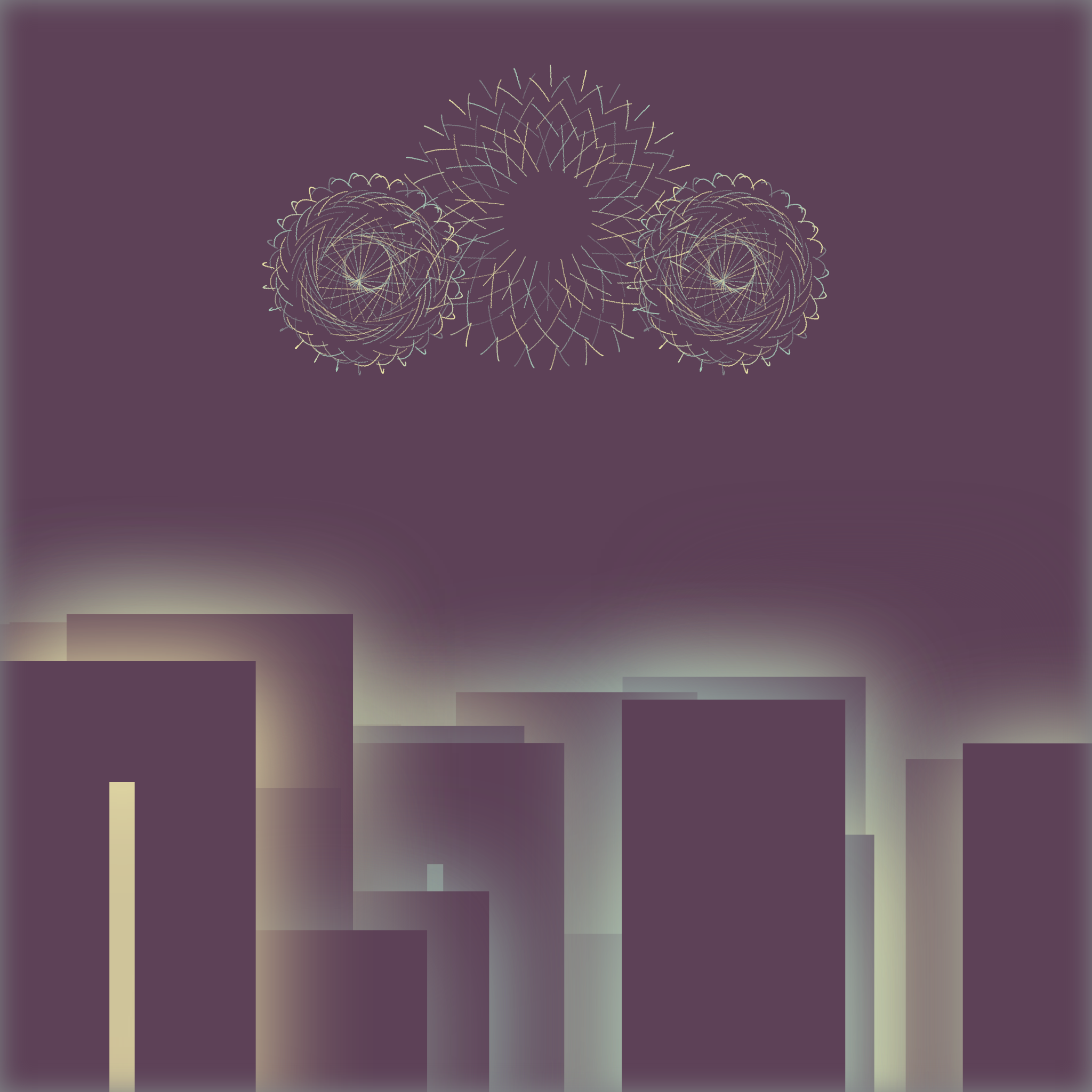 Fireworks over a City Skyline #1 static token preview