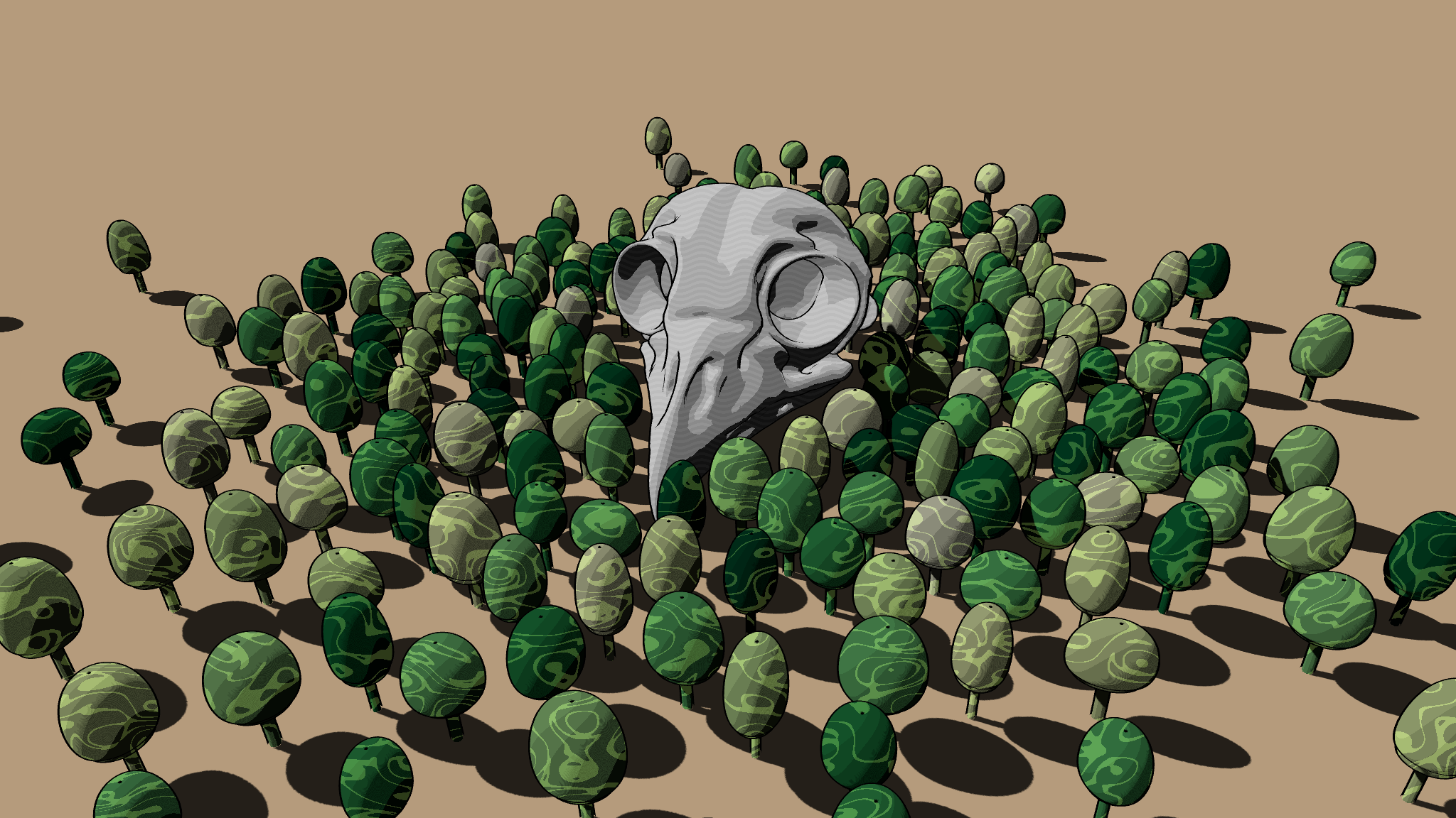 Mushrooms and Skulls #3 static token preview