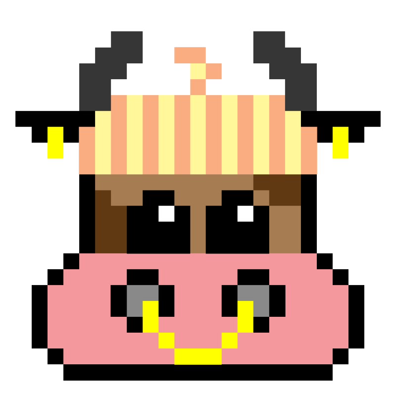 pixel cow #5 static token preview