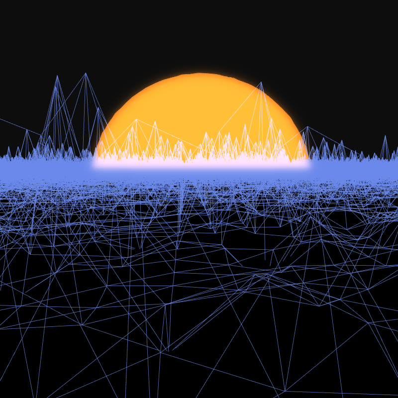 Generative Retrowave Field #6 static token preview