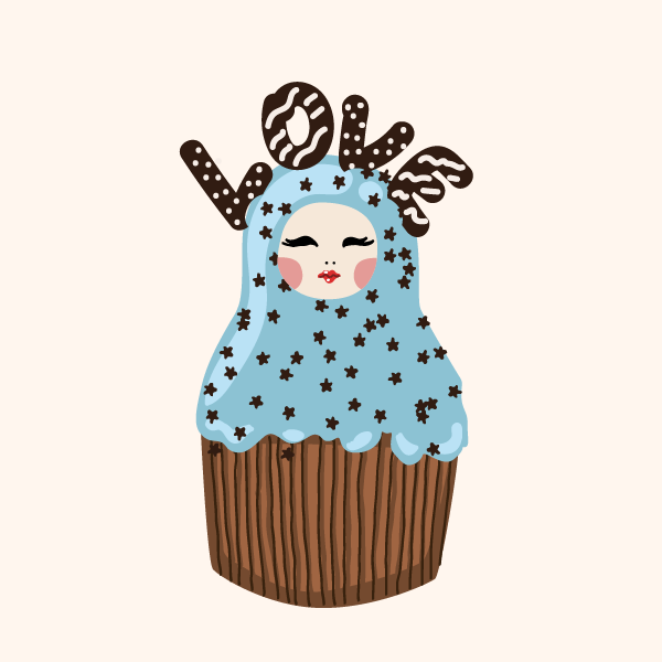 Cute Matryoshka Doll Cupcake Series #2 static token preview