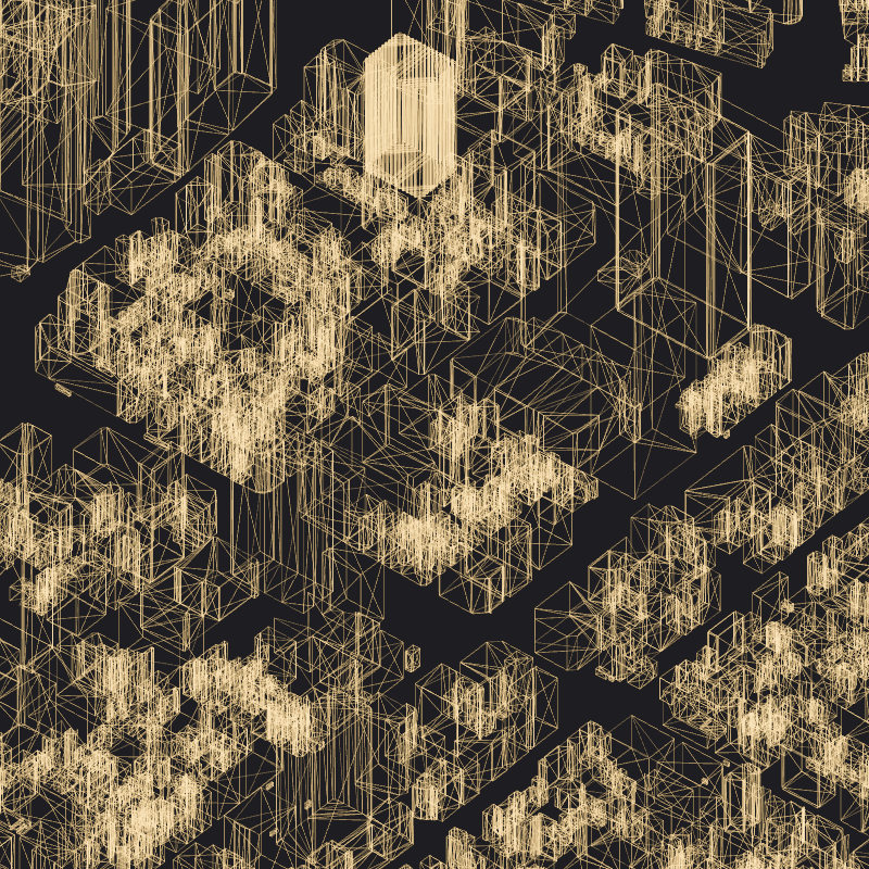 Wireframe City: Tokyo Shibuya #9 static token preview