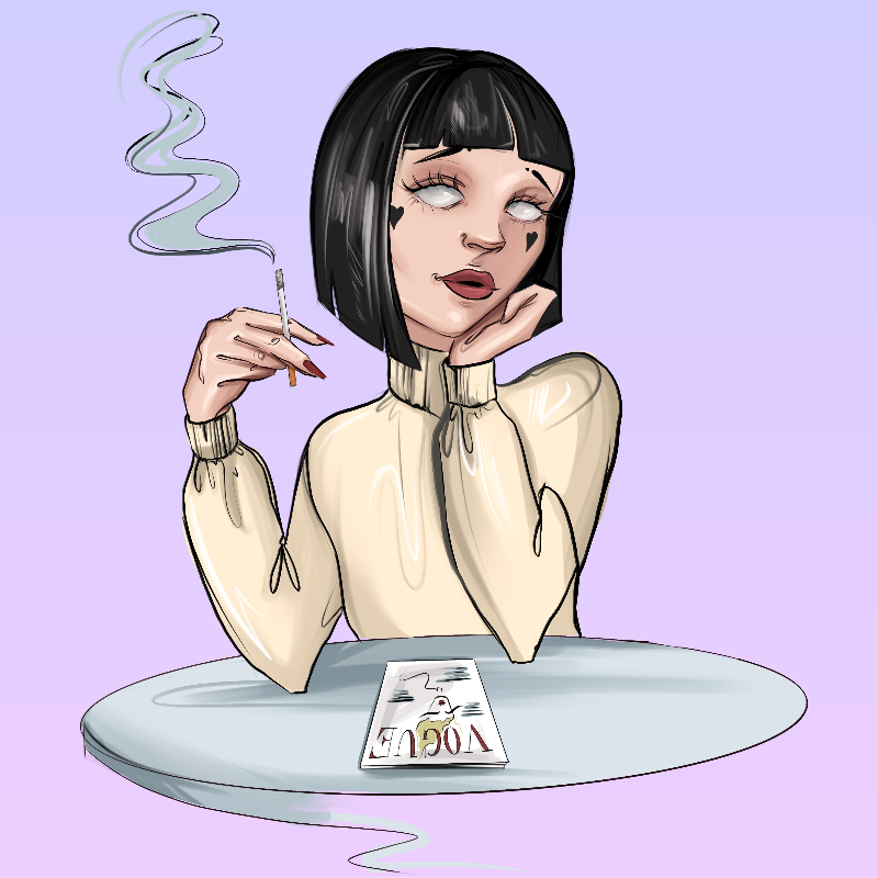 Girl at the table #14 static token preview
