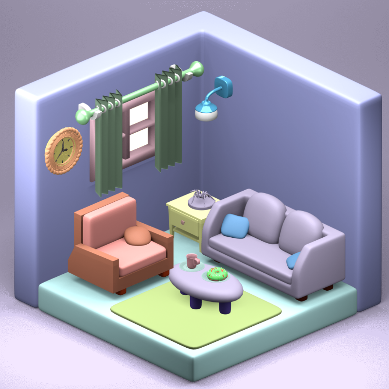 3D Fantasy Living room #20 static token preview
