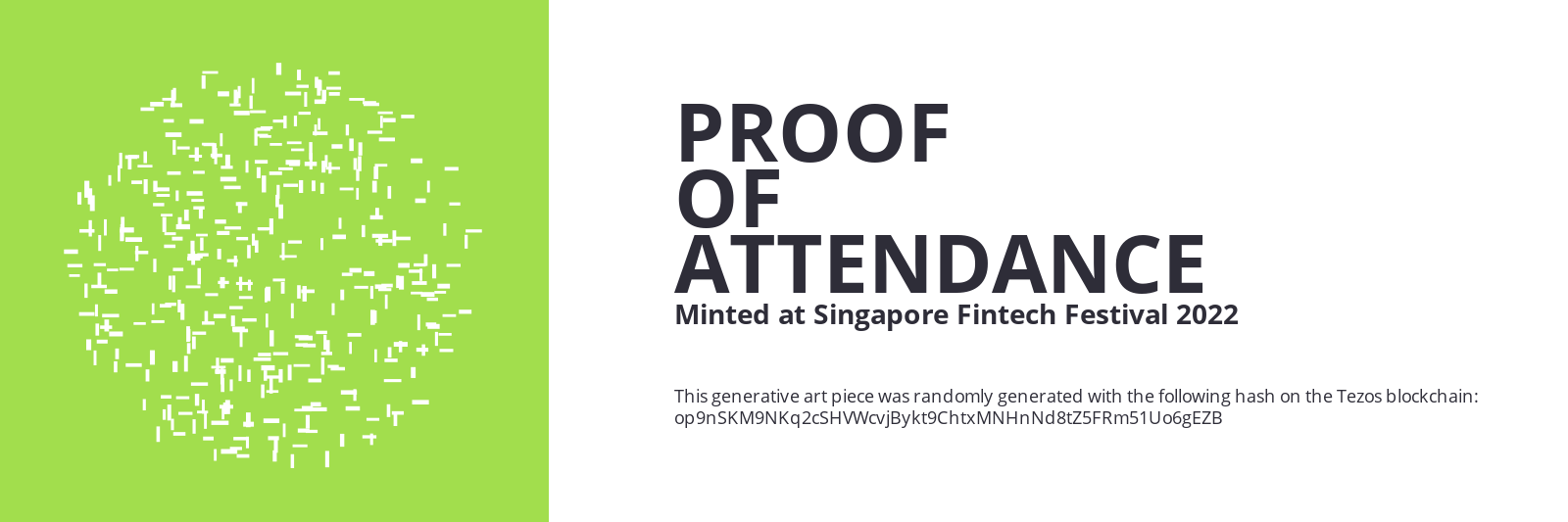 SFF2022 Proof of Attendance Token #1395 static token preview