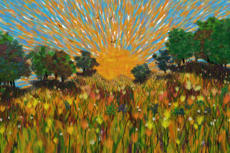 Flowers and Sky #13 static token preview