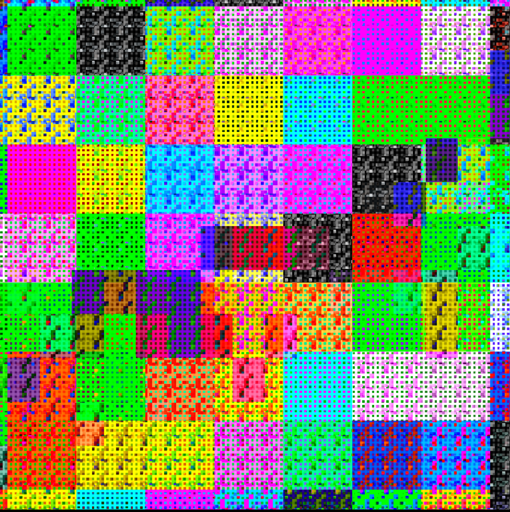 Multicolored Pixelated Field #18 static token preview