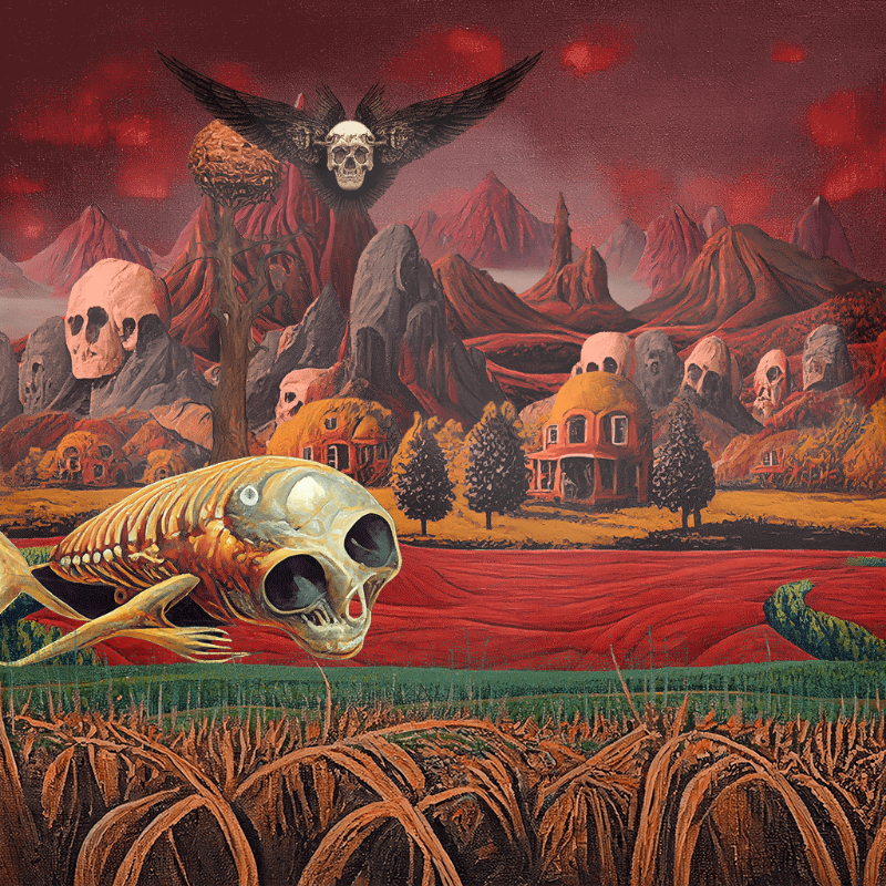 Skull Birds and Fishes #18 static token preview