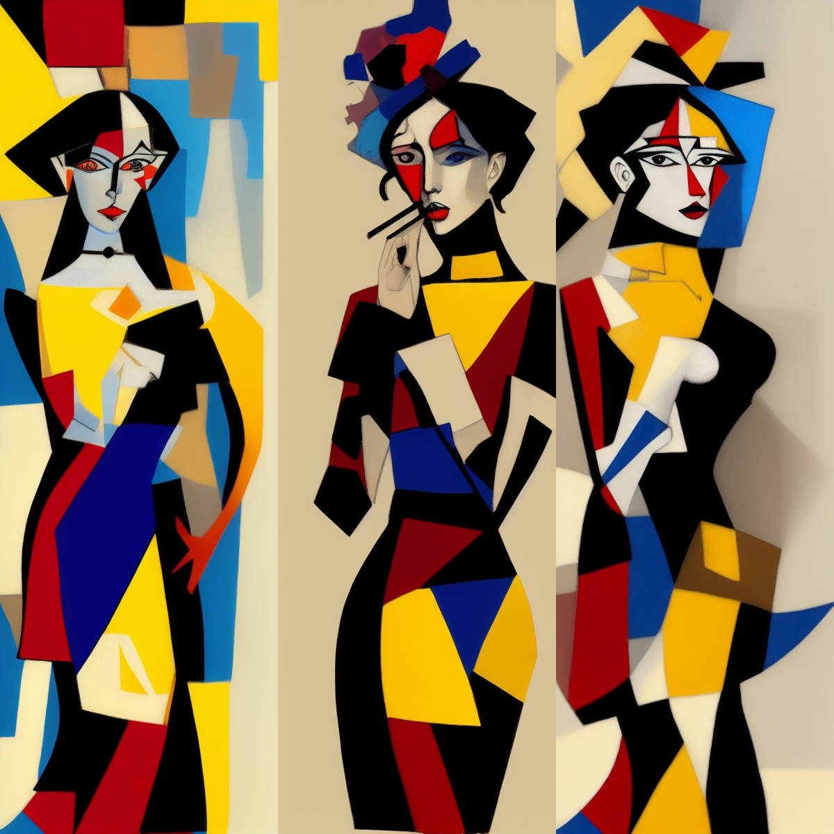 Cubism Girls #1 static token preview