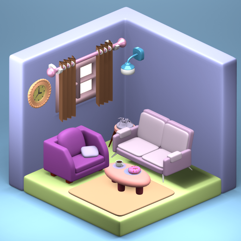 3D Fantasy Living room #2 static token preview