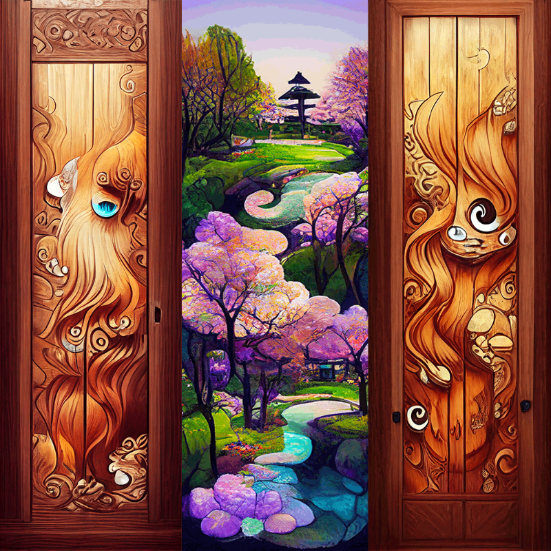 AI Japanese Garden in Spring #8 static token preview