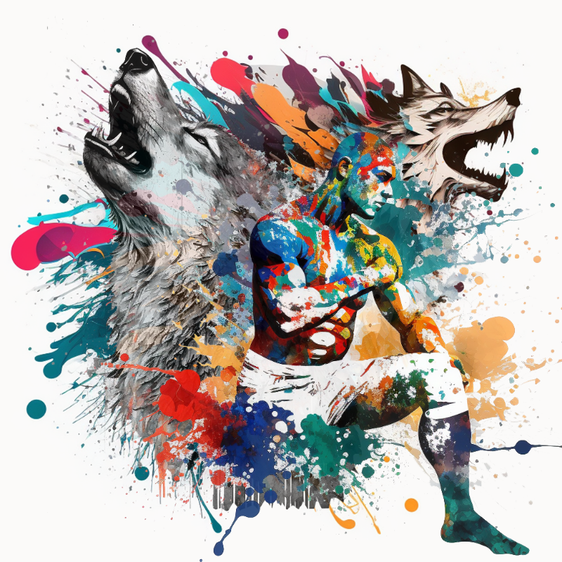 The Wolf and The Wrestler Bloke #8 static token preview