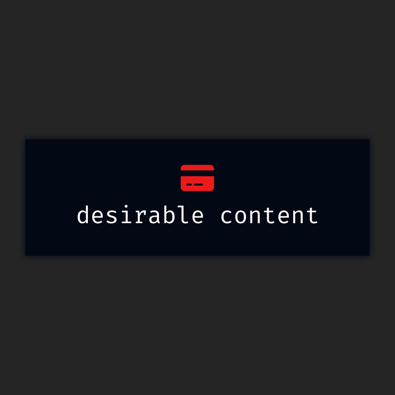 desirable content #20 static token preview