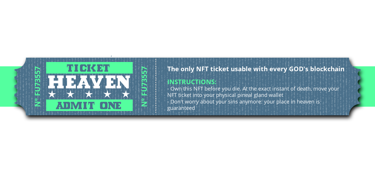 Ticket to Heaven #9 static token preview