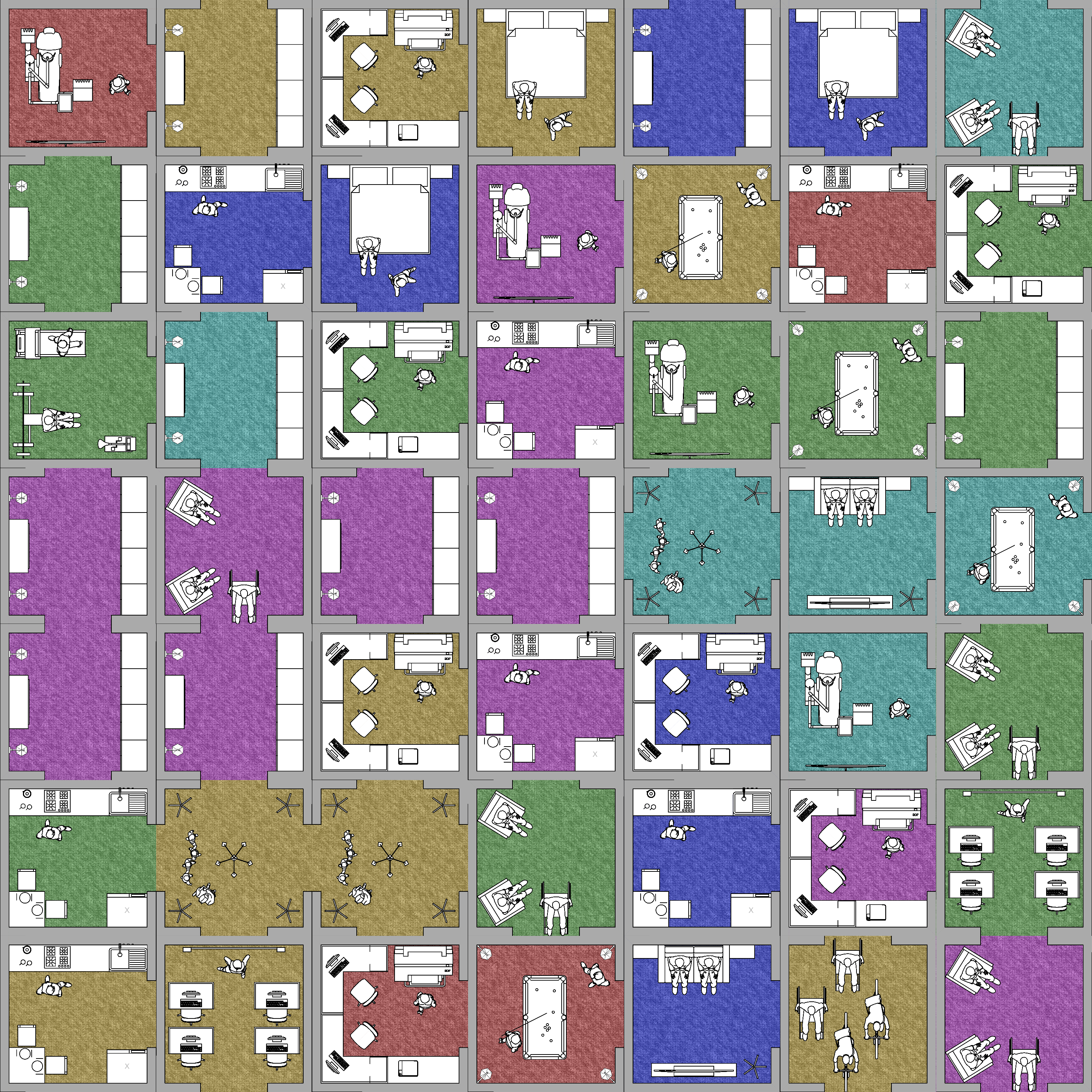 Harlequin block building #2 static token preview