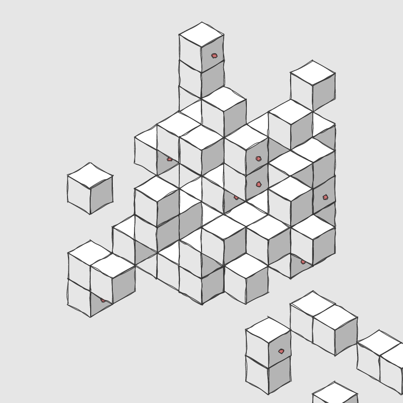 Hand drawn Voxels #14 static token preview