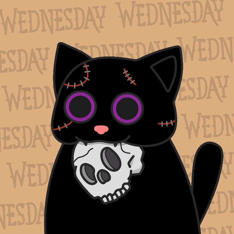 Addams Cat #22 static token preview