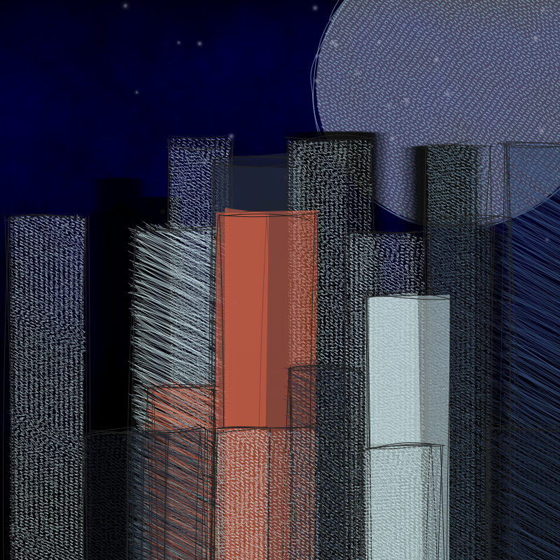 hastily-drawn cityscape sketch #23 static token preview