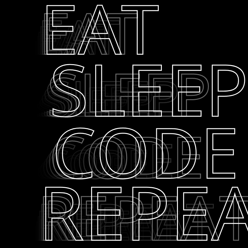 Eat Sleep Code Repeat #10 static token preview