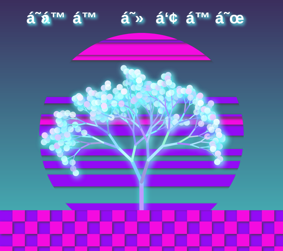 Vaporwave poster generator #2 static token preview