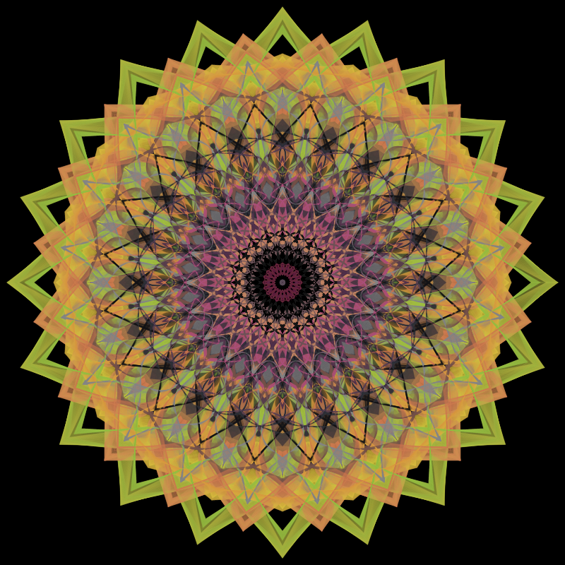 Morphing Mandala - #fxhashturnsone charity #9 static token preview