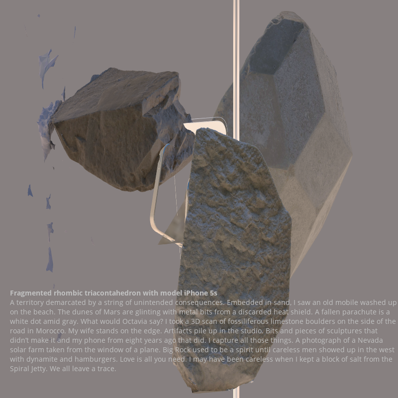 Fragmented triacontahedron with iPhone 5s #17 static token preview
