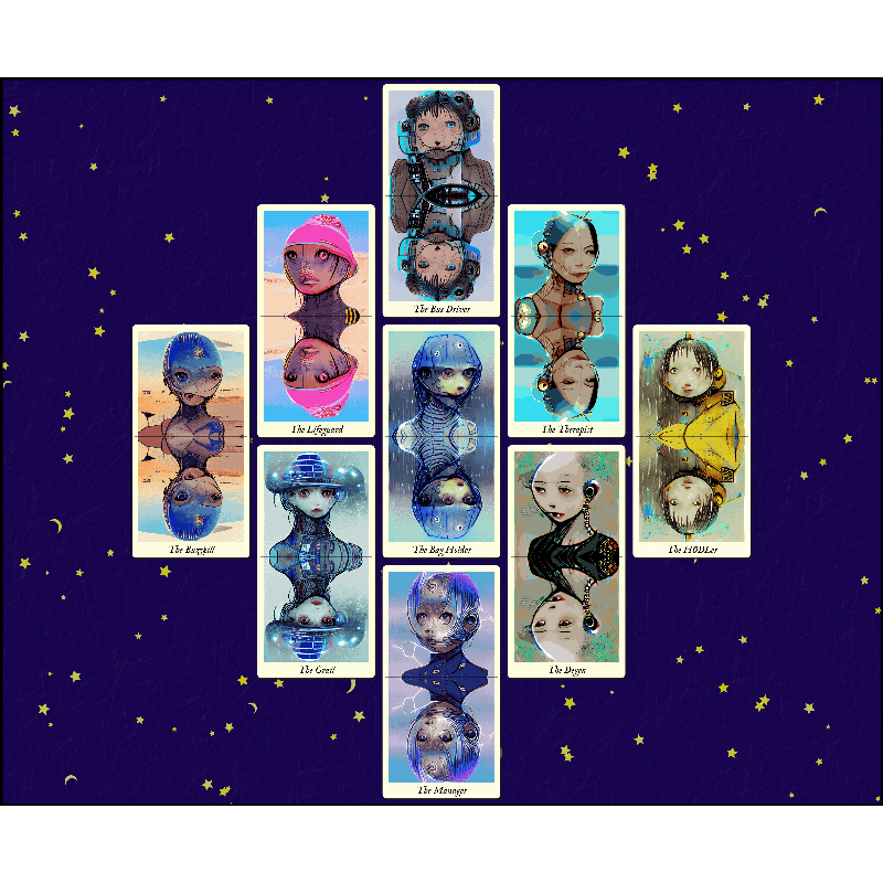 Reflexions - the fxhash tarot #24 static token preview