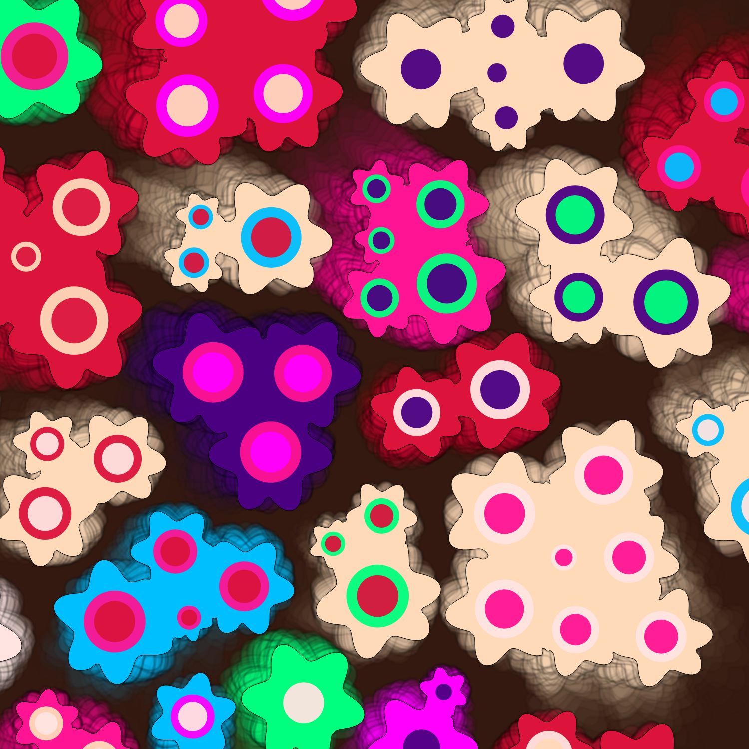 Geometric colorful shapes #4 static token preview
