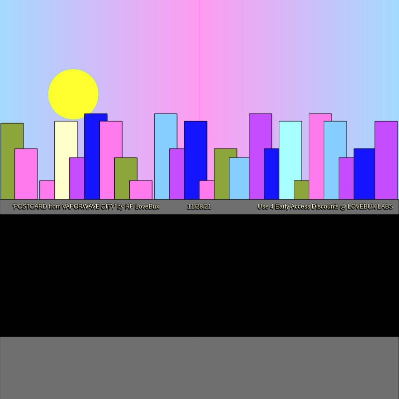 Vaporwave CITY: "Seek the Black Sun" #9 static token preview