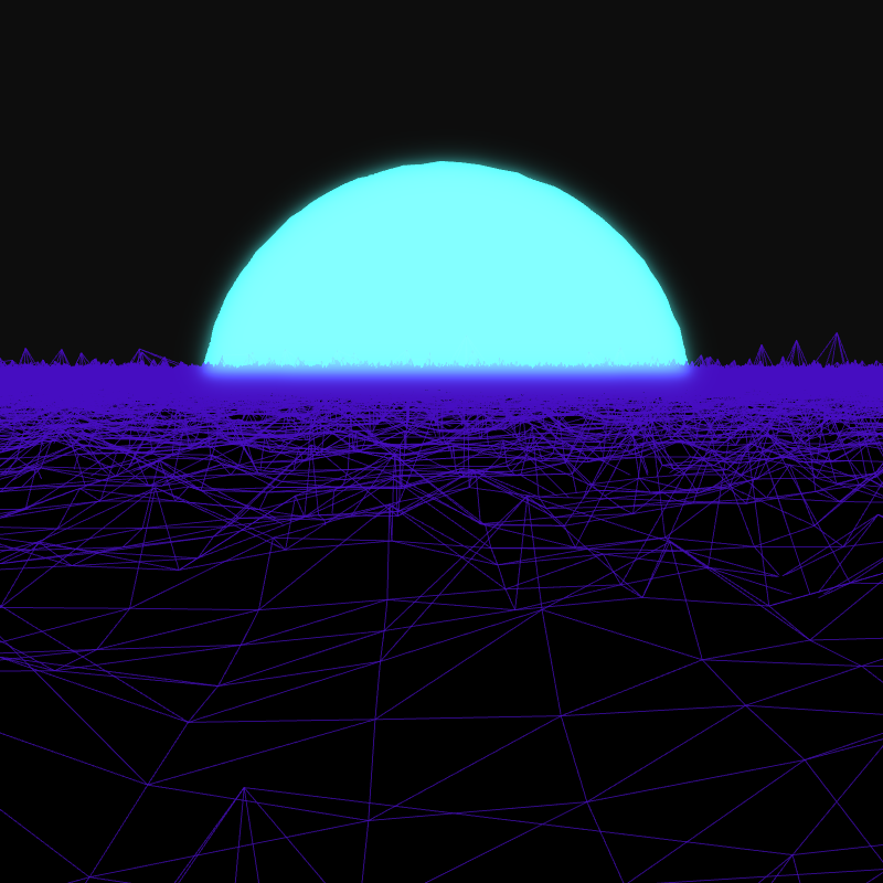 Generative Retrowave Field #8 static token preview
