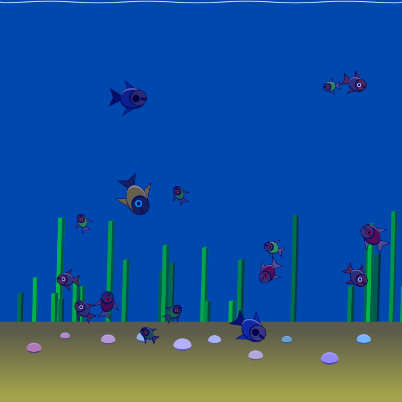 Underwater Schooling #8 static token preview