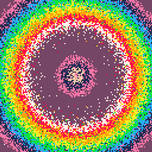 Pixel rainbow illustration project preview