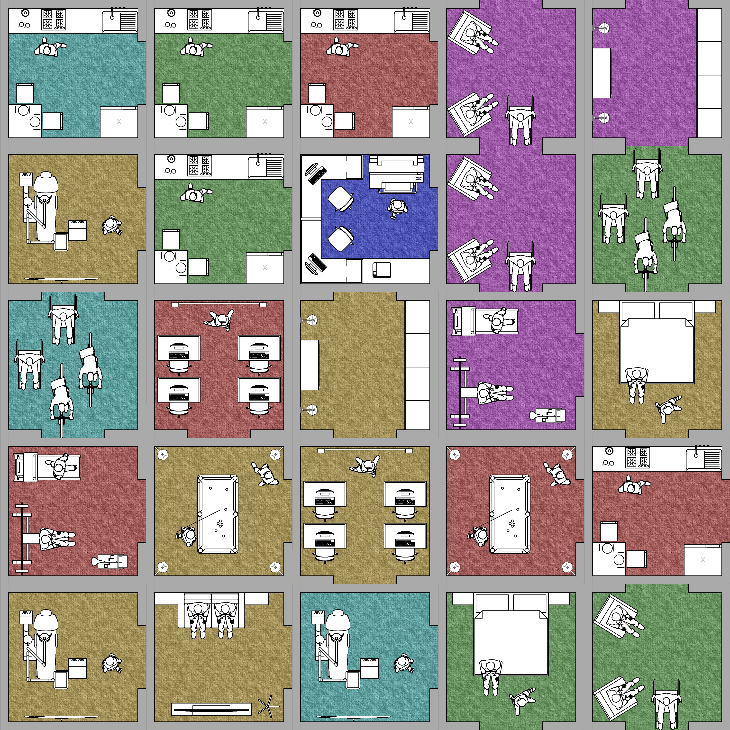 Harlequin block building #8 static token preview