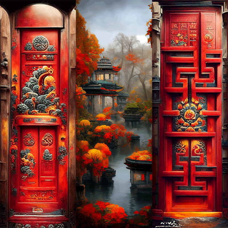 AI Chinese Garden #4 static token preview