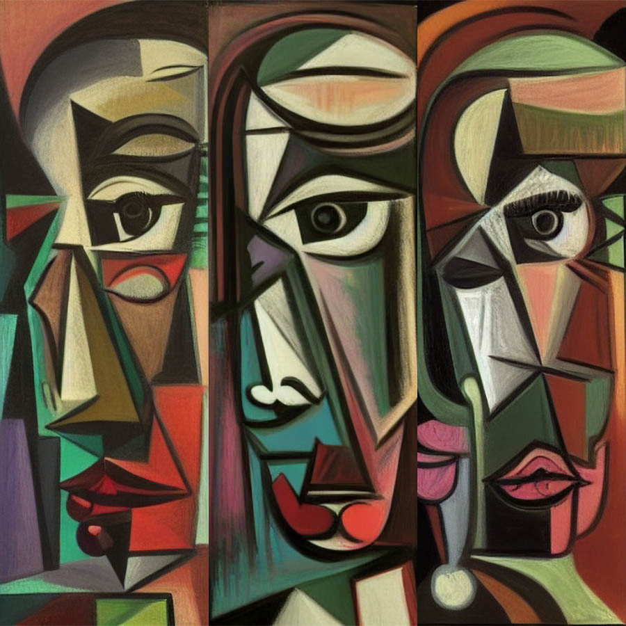 Cubism Faces #6 static token preview