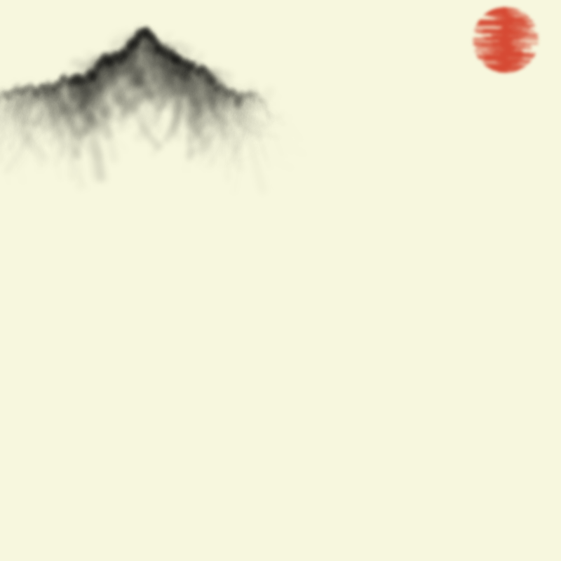 Sumi-E Mountains & Bamboo #20 static token preview