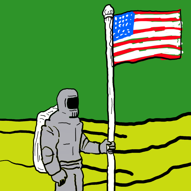 aSTRONAUT AND A FLAG static project preview