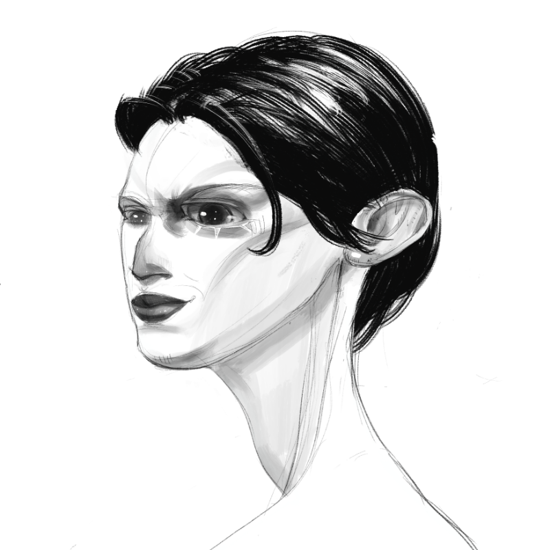 Sketch Woman #9 static token preview