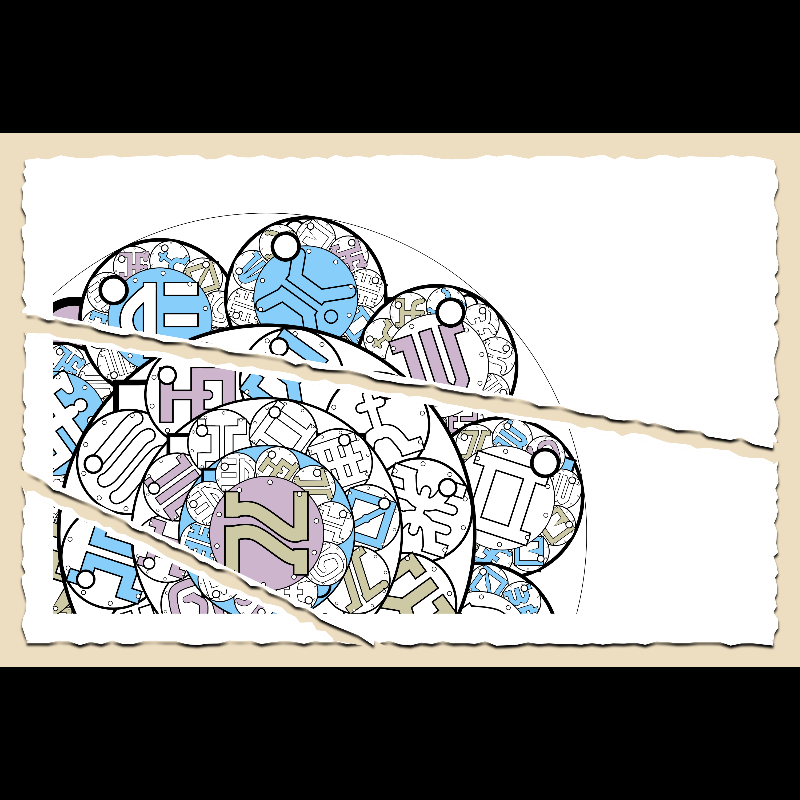 Fractals and fractures -"Alphabetic Signs" #10 static token preview