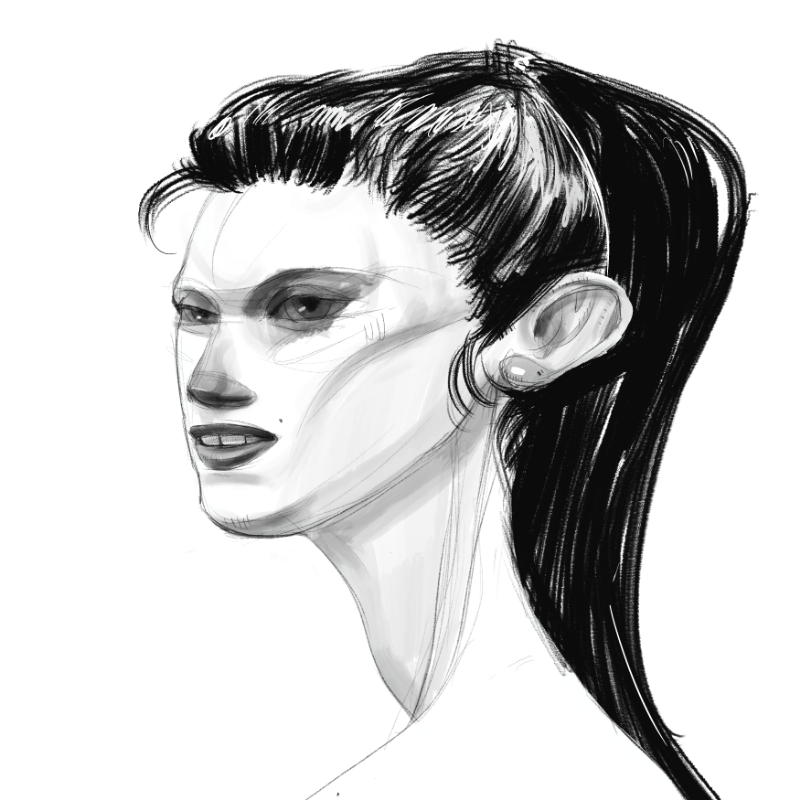Sketch Woman #1 static token preview