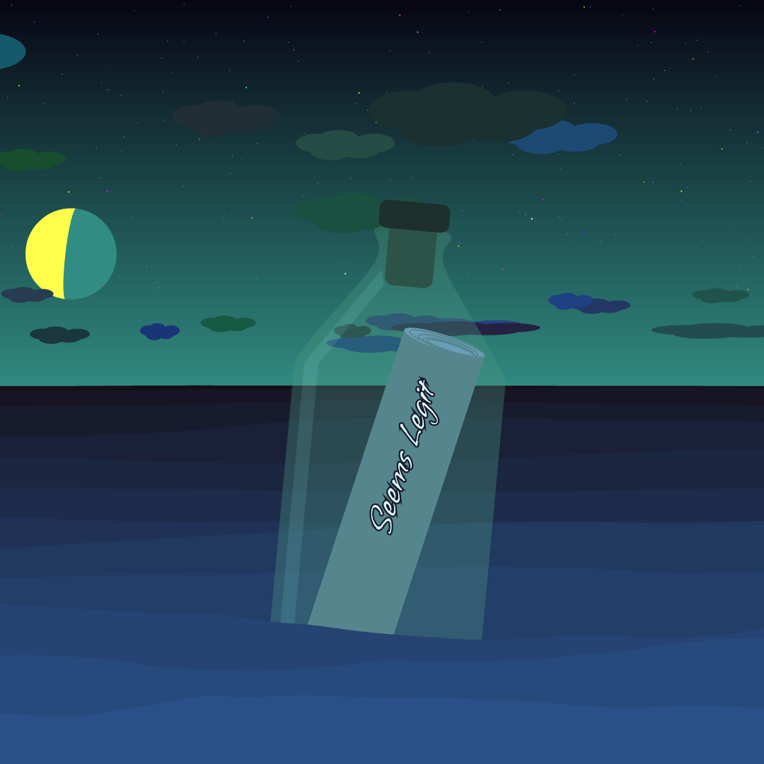 message in the bottle #13 static token preview