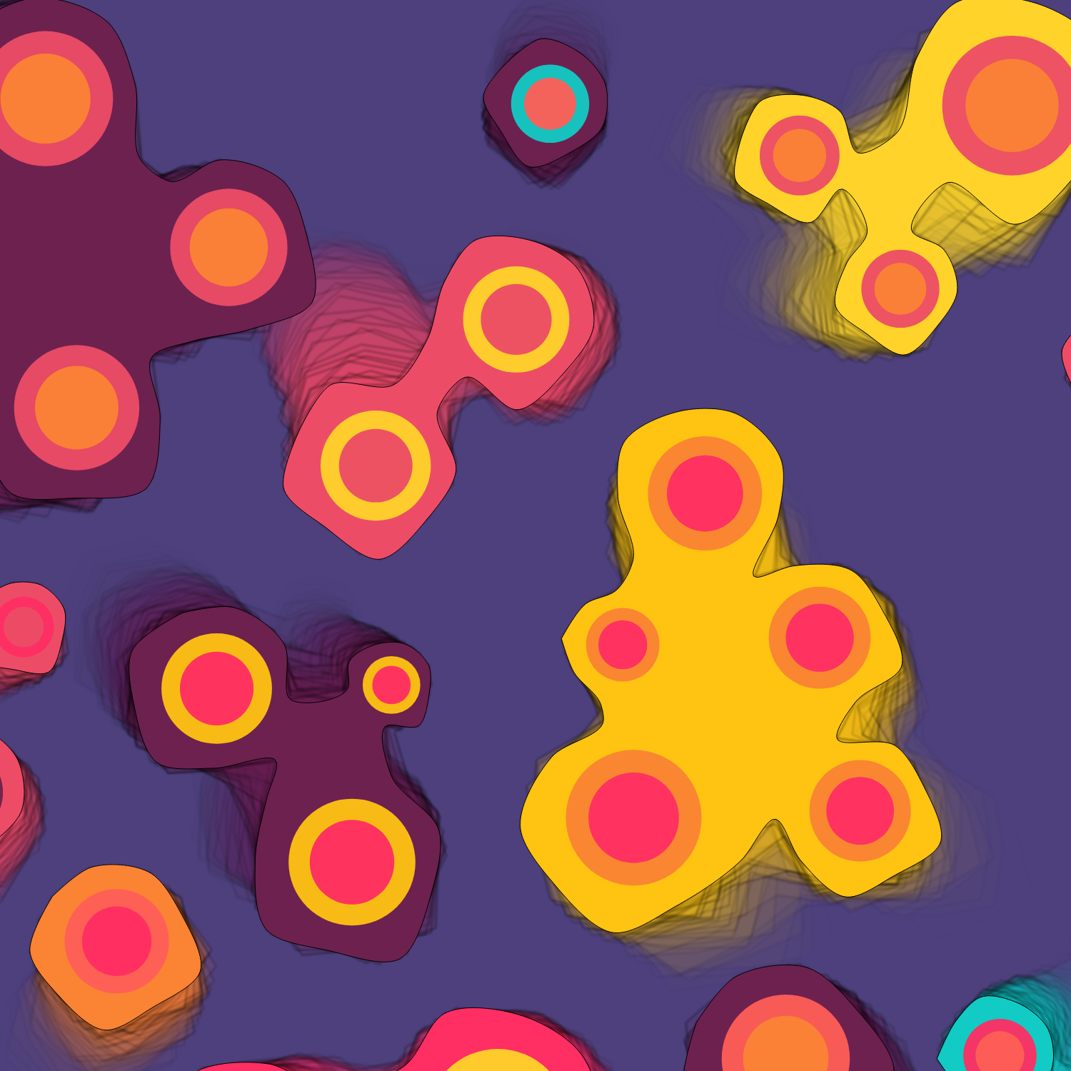 Geometric colorful shapes (Free edition) #3 static token preview
