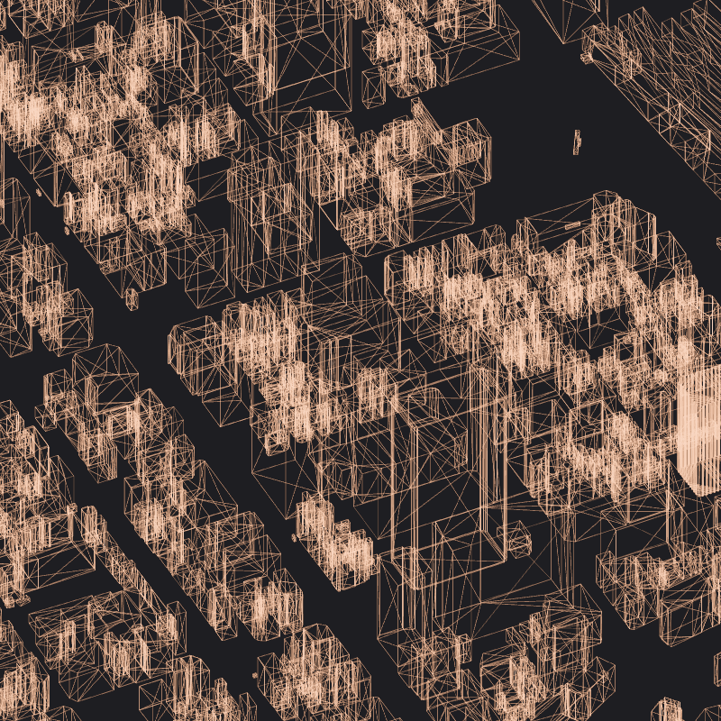 Wireframe City: Tokyo Shibuya #3 static token preview