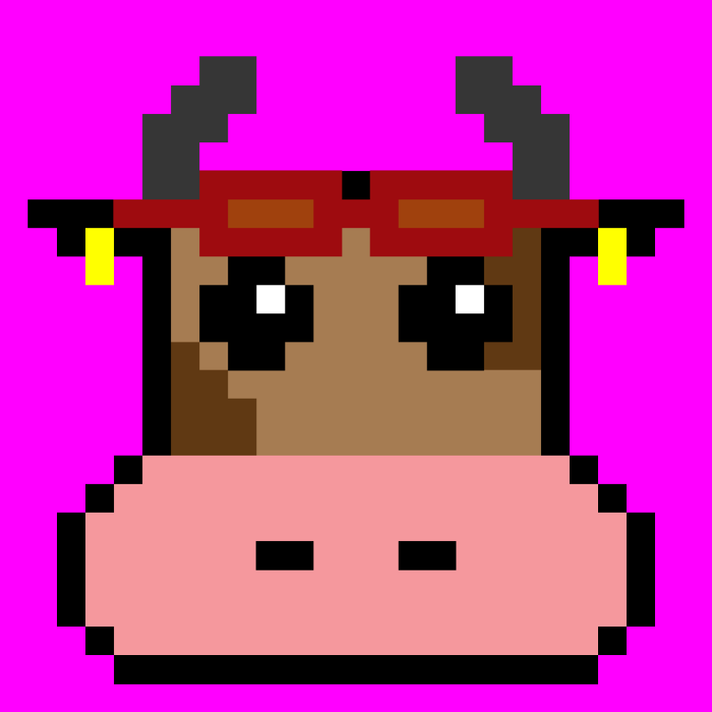 pixel cow #17 static token preview
