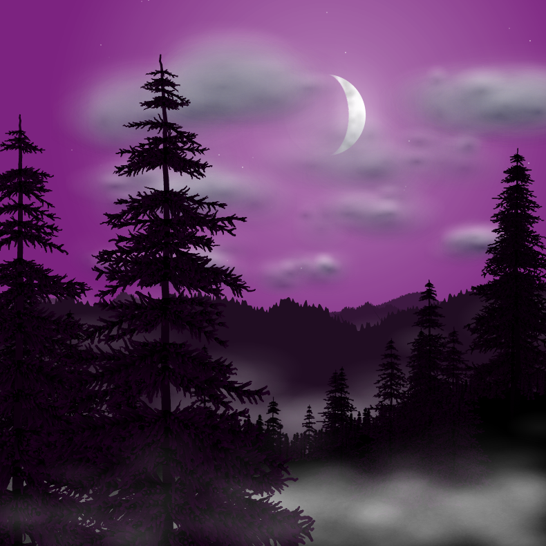 Moonlit Mountains #1 static token preview