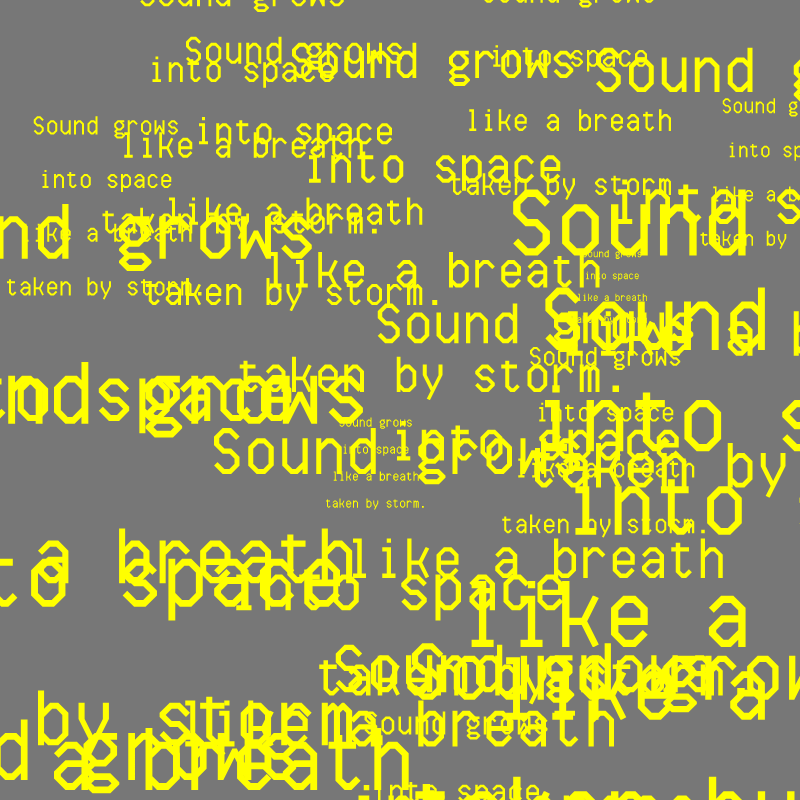SOUND GROWS INTO SPACE #23 static token preview