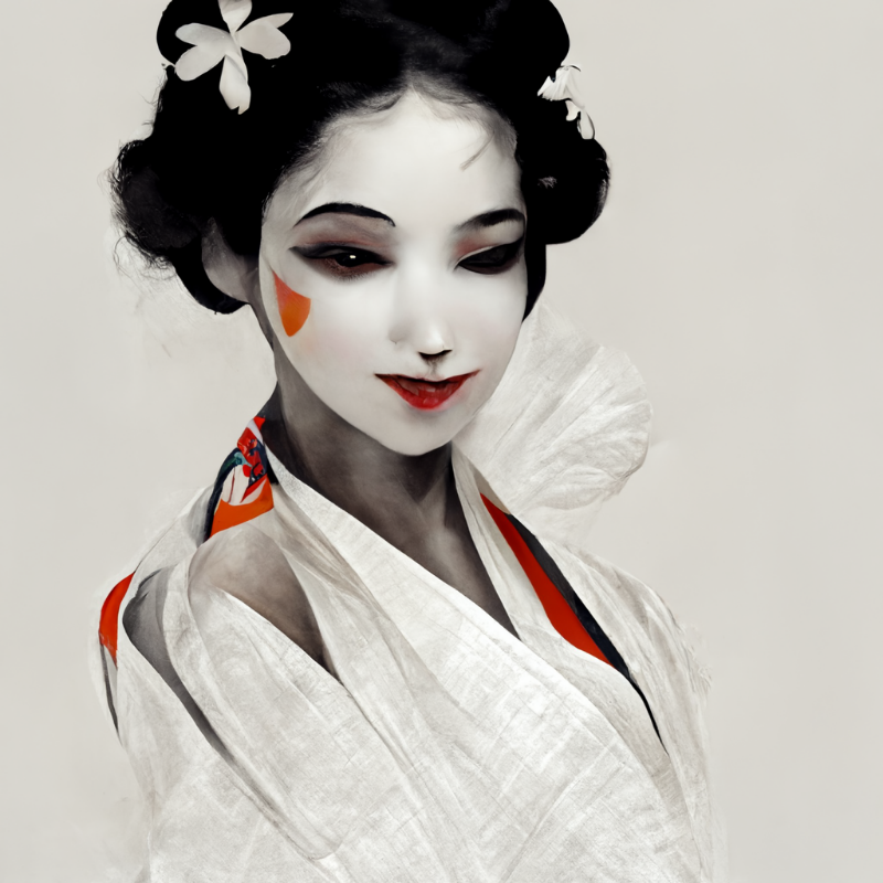 White Geisha #4 static token preview