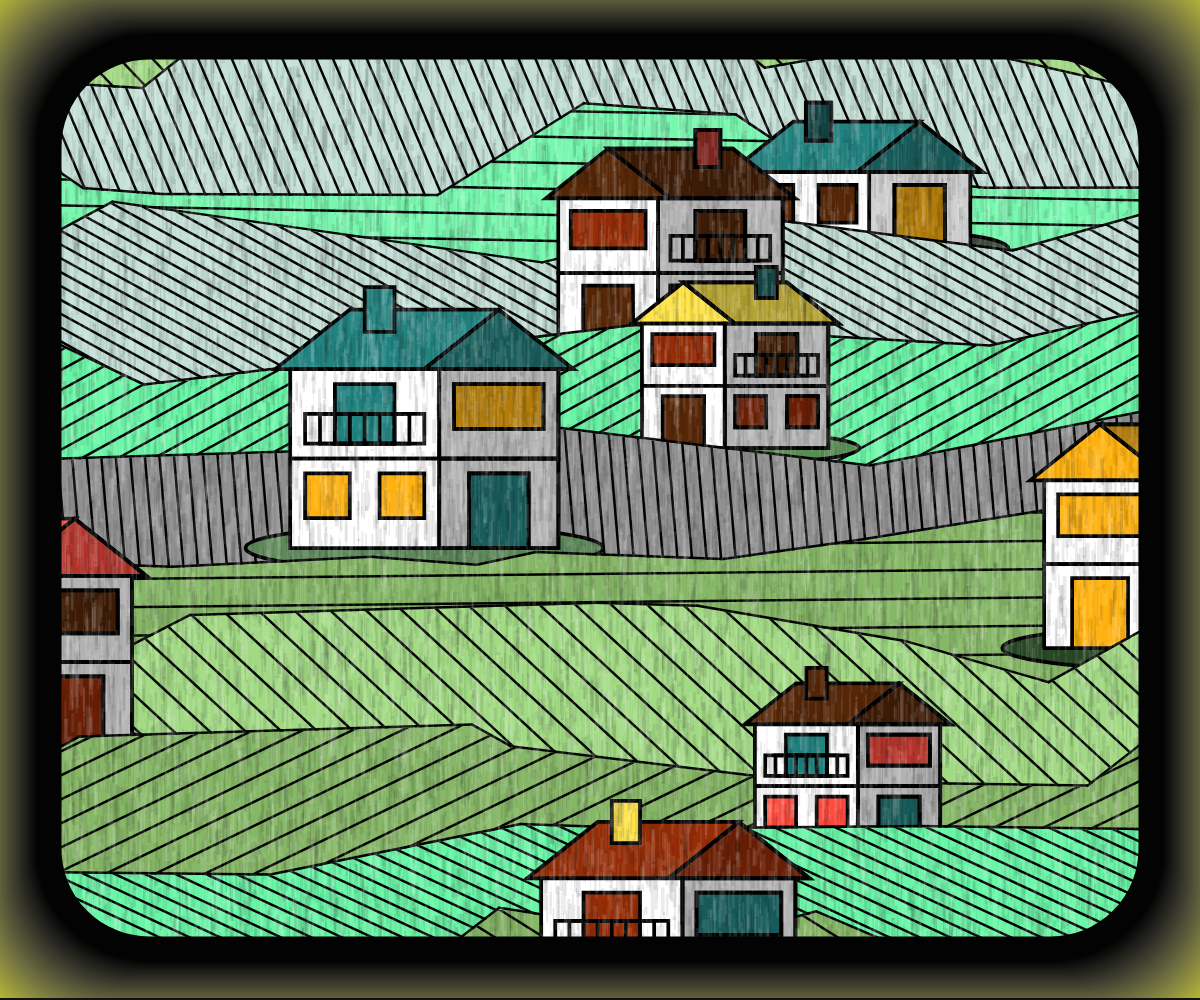 Rainy village #6 static token preview